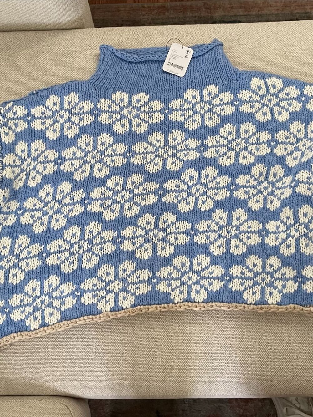 Free People opal rollneck knit patterned sweater